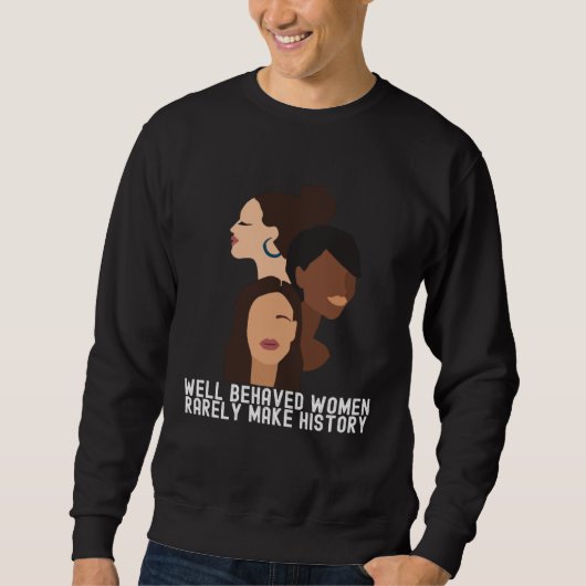 Women's History Month  Black Quotes Family スウェットシャツ (正面)