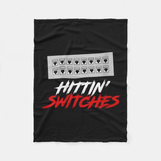 Womens Hittin Switches Funny Network Admin Tech Hu フリースブランケット (正面)