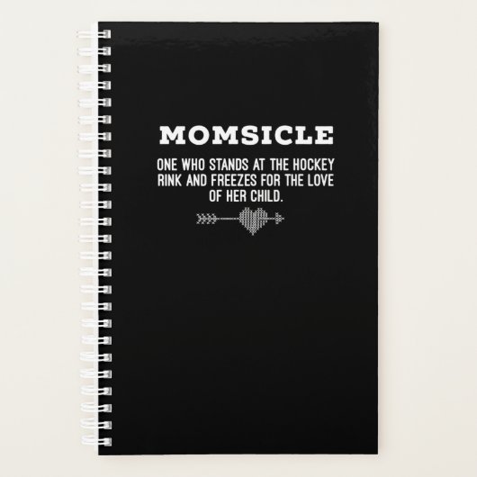 Womens Hockey Momsicle定義Tシャツ プランナー手帳 (正面)
