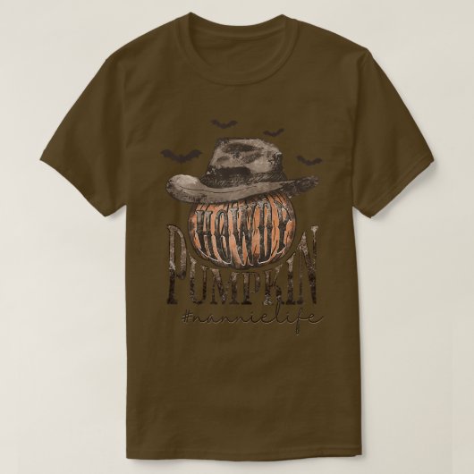 Womens Howdy Pumpkin Nannie , Halloween Nannie Tシャツ (デザイン正面)