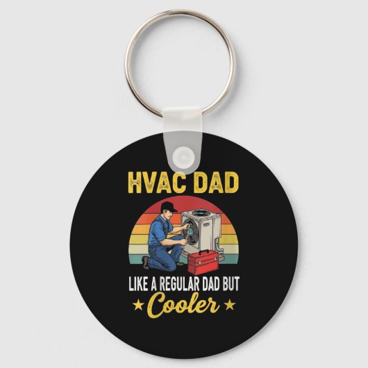 Womens Hvac Dad But Cooler Mens Funny Hvac Technic キーホルダー (正面)