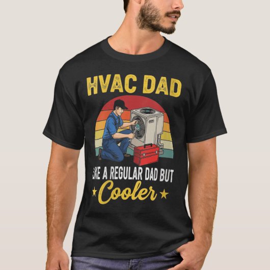 Womens Hvac Dad But Cooler Mens Funny Hvac Technic Tシャツ (正面)