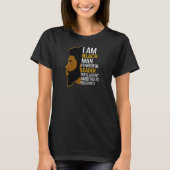 Womens I Am Black Man Powerful Leader Black King A Tシャツ (正面)