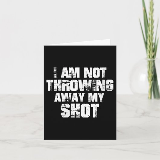 Womens I Am Not Throwing Away My Sho Motivational  カード (正面)