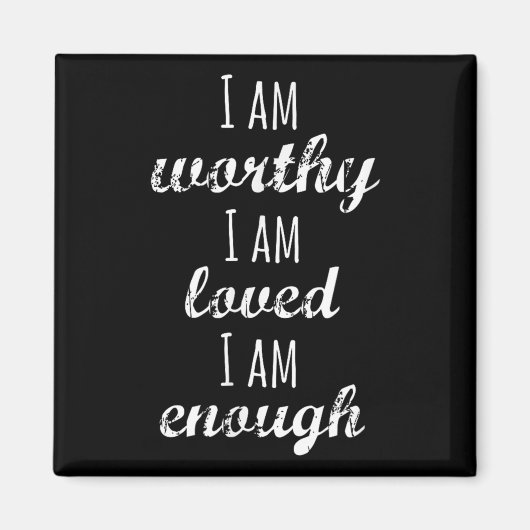 Women's I Am Worthy Motivational Christian  マグネット (正面)