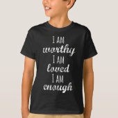 Women's I Am Worthy Motivational Christian  Tシャツ (正面)