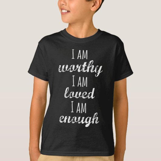 Women's I Am Worthy Motivational Christian Tシャツ (正面)