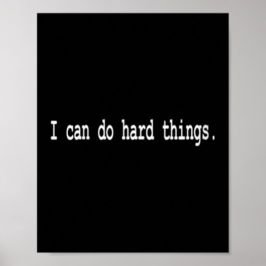 Womens I Can Do Hard Things V-neck  ポスター (正面)