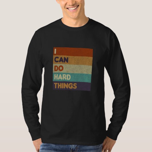 Womens I Can Do Hard Things Vest Workout Summer Ca Tシャツ (正面)
