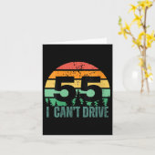 Womens I Cant Drive 55 Bday Retro Birthday Party F カード (黄色い花)
