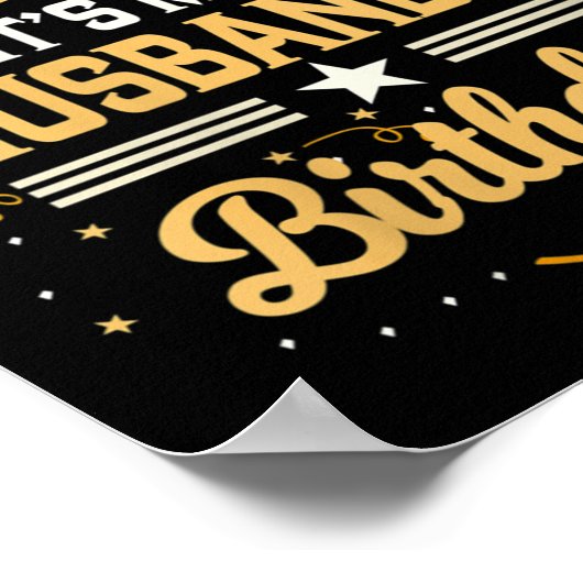 Womens I Can't Keep Calm It's My Husband Birthday  ポスター (角)