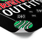 Womens I Dont Do Matching Christmas Outfit Funny X ポスター (角)