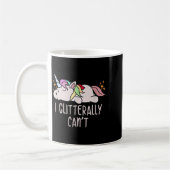 Womens I Glitterally Can't Unicorn  コーヒーマグカップ (左)