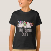 Womens I Glitterally Can't Unicorn  Tシャツ (正面)