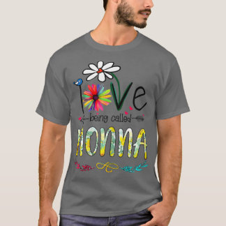 Womens I Love Being Called Nonna Sunflower Mothers Tシャツ