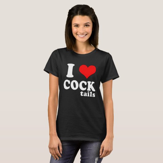 Womens  I Love Cocktails Drinking Pun  Workout Tシャツ (正面フル)