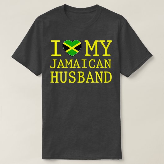 Womens I love my Jamaican Husband T Tシャツ (デザイン正面)