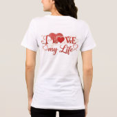 Women's I LOVE My Life感動的 Tシャツ (裏面)