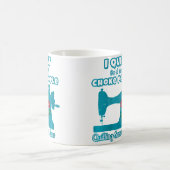 Womens I Quilt So I Don'T Choke People Quilter Lov コーヒーマグカップ (中央)