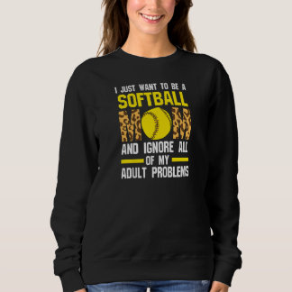Womens I want to be a softball mom softball mom so スウェットシャツ