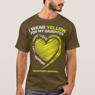 Womens I Wear Yellow For My Daughter Parent Endome Tシャツ