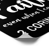 Womens I Will Walk By Faith When I Cannot See Chri ポスター (角)