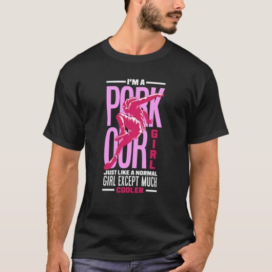 Womens I'm A Parkour Girl Parkour Girl Tシャツ (正面)