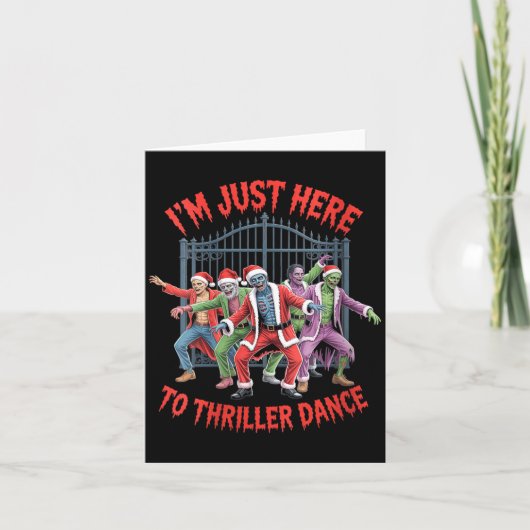Womens I'm Just Here To Thriller Dance Zombie Chri カード (正面)