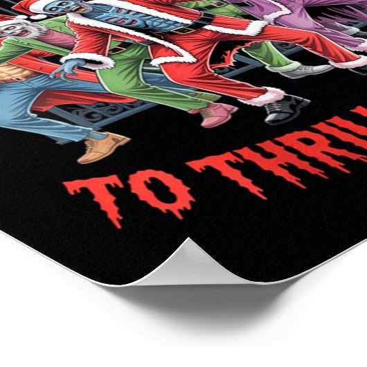 Womens I'm Just Here To Thriller Dance Zombie Chri ポスター (角)