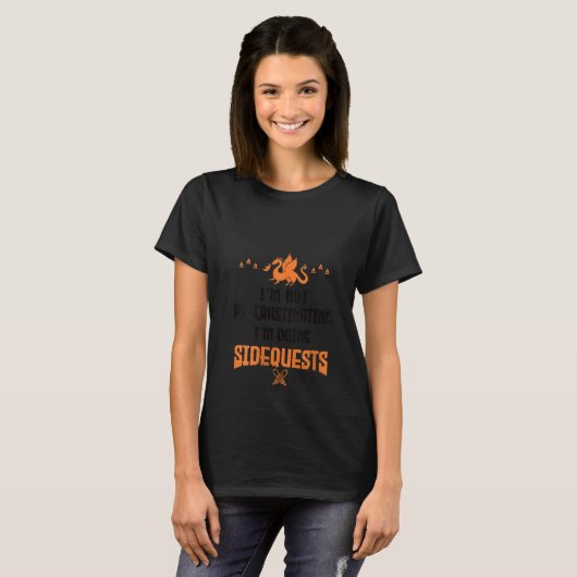 Womens I'm Procrastining I'm Do Side Que Tシャツ (正面フル)
