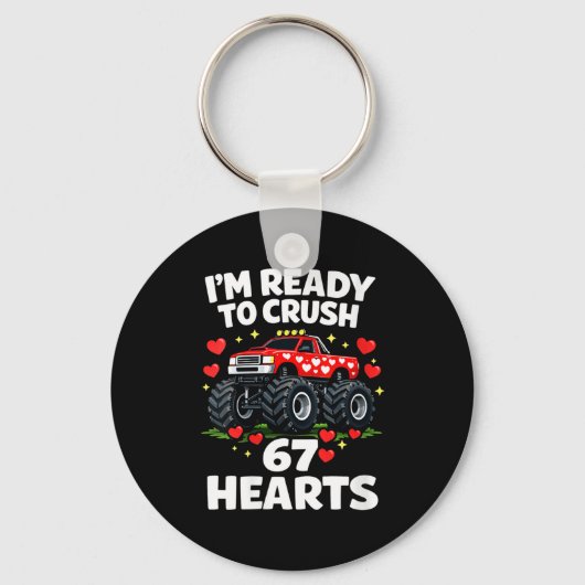 Women's I'm Ready To Crush 67 Hearts Truck Valenti キーホルダー (正面)