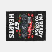 Women's I'm Ready To Crush 67 Hearts Truck Valenti フリースブランケット (正面(横))
