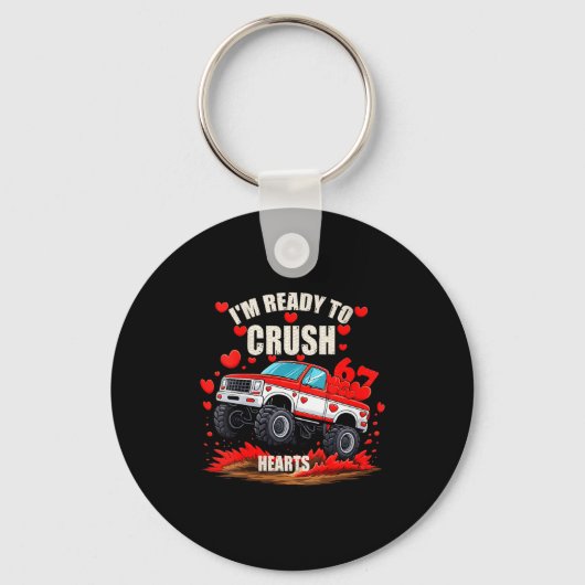 Women's I'm Ready To Crush 6 7 Hearts Truck Funny キーホルダー (正面)