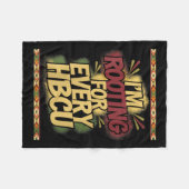 Womens I'm Rooting For Every Hbcu - Rooting Suprt フリースブランケット (正面(横))