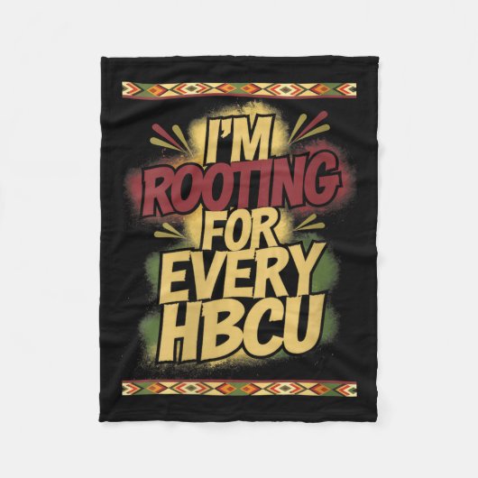 Womens I'm Rooting For Every Hbcu - Rooting Suprt フリースブランケット (正面)