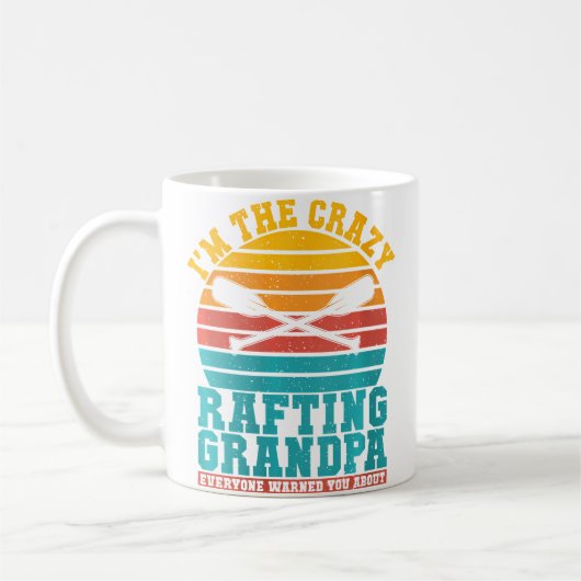 Womens Im The Crazy Rafting Grandpa Everyone Warne コーヒーマグカップ (左)