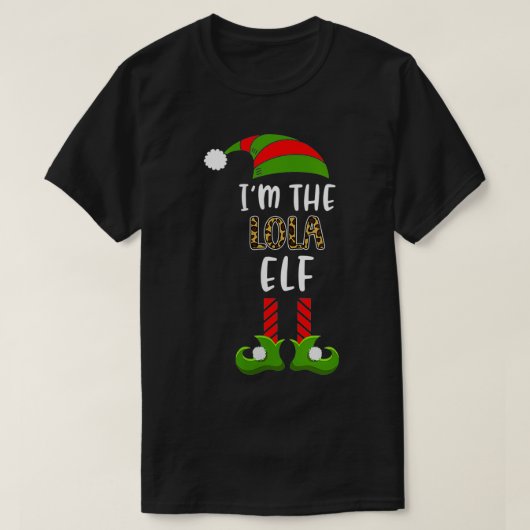 Womens I'm The Lola Elf  Matching Christmas Family Tシャツ (デザイン正面)