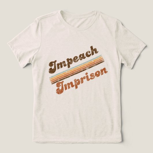 Women's Impeach | Imprison Front & Back Tee トライブレンドＴシャツ (デザイン正面)