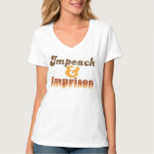 Women's Impeach & Imprison V-Neck T-Shirt Tシャツ (正面)