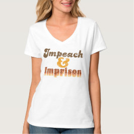 Women's Impeach & Imprison V-Neck T-Shirt Tシャツ