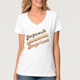 Women's Impeach | Imprison V-Neck T-Shirt Tシャツ
