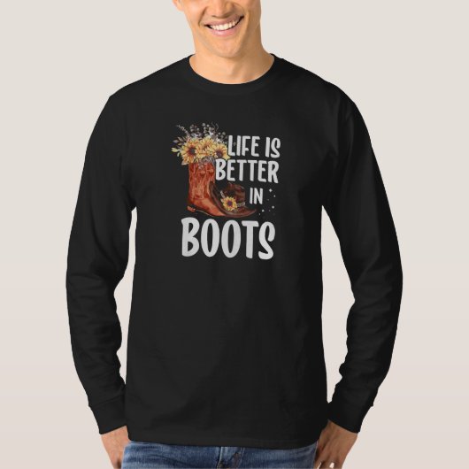 Womens  in boots Cowgirl Tシャツ (正面)