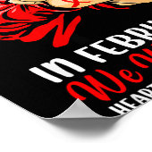 Womens In February We Wear Red - Heart Disease Awa ポスター (角)