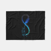 Womens Infinity Symbol Retro Forever Sitivity Moti フリースブランケット (正面(横))