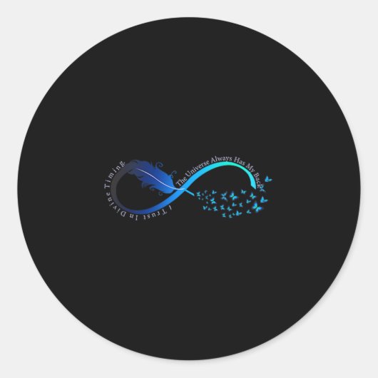 Womens Infinity Symbol Retro Forever Sitivity Moti ラウンドシール (正面)