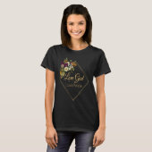 Women's Inspirational Christian Floral Love GOD Lo Tシャツ (正面フル)