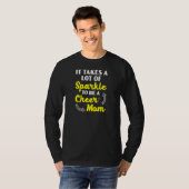 Womens It Takes A Lot Of Sparkle To Be A Cheer Mom Tシャツ (正面フル)
