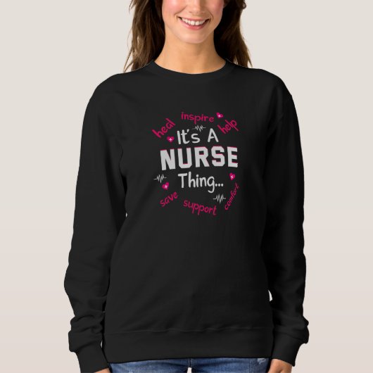 Womens Its a Nurse Thing   スウェットシャツ (正面)