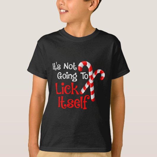 Womens It's Going To Lick Itself Candy Cane Christ Tシャツ (正面)