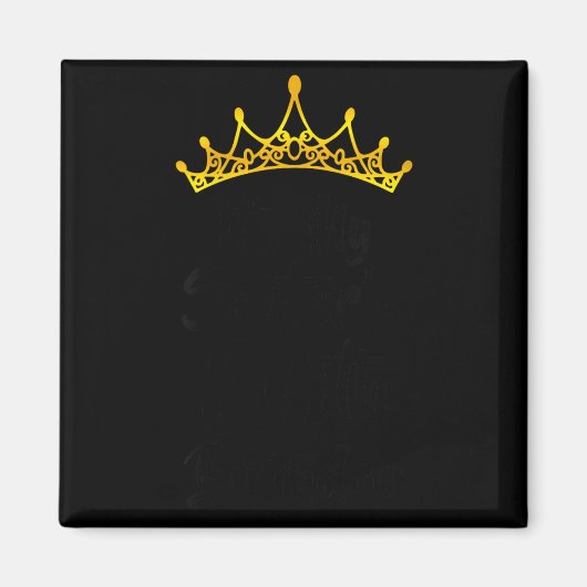 Womens Its My Sisters 80th Birthday Crown Happy 80 マグネット (正面)